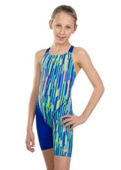 Speedo Fastskin Endurance+ Openback Kneesuit - Ultrasonic / Fluo Orange / Windsor Blue
