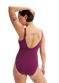SPEEDO SHAPING AQUANITE 1 PIECE SWIMSUIT - BERRY COOL -Speedo Store 8 00307015355 x3