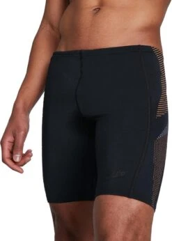 Speedo Tech Panel Jammer - Black/ Papaya Punch/ USA Charcoal -Speedo Store 8 04512h054 fr 2