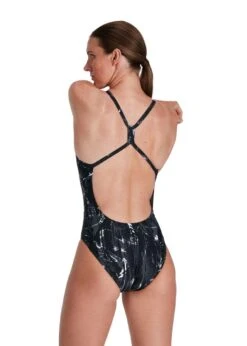 Speedo Allover Rippleback Swimsuit - Black/ USA Charcoal/ White 15 Speedo Allover Rippleback Swimsuit - Black/ USA Charcoal/ White -Speedo Store 8 08361h223 x5