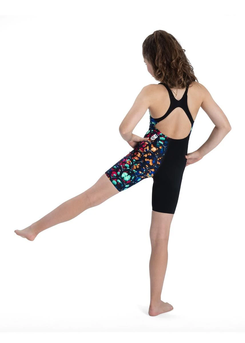 Speedo Girl's Fastskin Junior Endurance+ Kneesuit - Black / Beautiful Blue 5 Speedo Girl's Fastskin Junior Endurance+ Kneesuit - Black / Beautiful Blue - Image 3