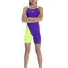Speedo Girl's Fastskin Junior Endurance+ Openback Kneesuit - Violet / Fluo Yellow -Speedo Store 8 09732f422