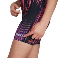 Speedo Girl's Fastskin Endurance+ Openback Kneeskin - Black/ Phoenix Red/ Violet 15 Speedo Girl's Fastskin Endurance+ Openback Kneeskin - Black/ Phoenix Red/ Violet -Speedo Store 8 09732h024 6