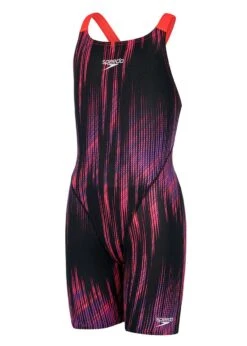 Speedo Girl's Fastskin Endurance+ Openback Kneeskin - Black/ Phoenix Red/ Violet 16 Speedo Girl's Fastskin Endurance+ Openback Kneeskin - Black/ Phoenix Red/ Violet -Speedo Store 8 09732h024 7