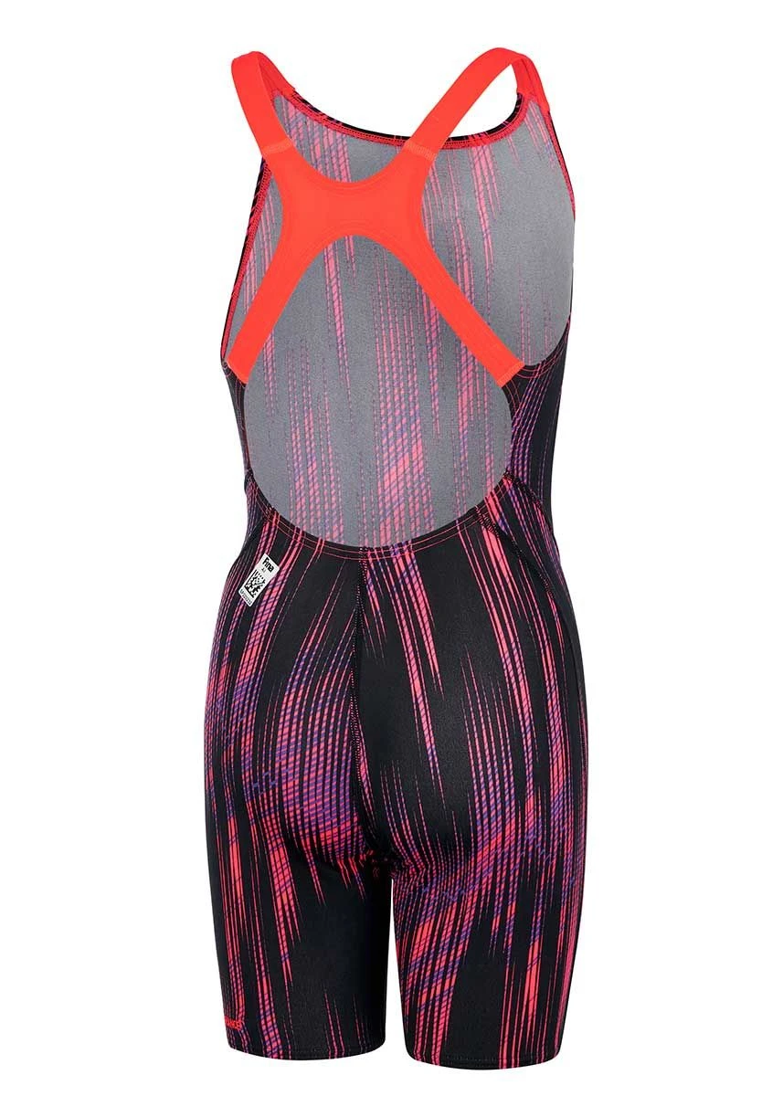 Speedo Girl's Fastskin Endurance+ Openback Kneeskin - Black/ Phoenix Red/ Violet 10 Speedo Girl's Fastskin Endurance+ Openback Kneeskin - Black/ Phoenix Red/ Violet - Image 8