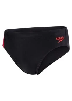 Speedo Placement 7cm Brief - Black / Chroma Blue / Lava Red