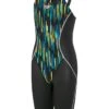 Speedo Fastskin Girls LZR Racer X Kneeskin - Black / Chroma Blue / Brilliant Blue