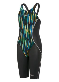 Speedo Fastskin Girls LZR Racer X Kneeskin - Black / Chroma Blue / Brilliant Blue