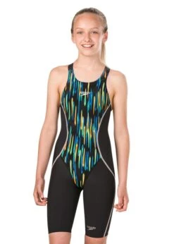 Speedo Fastskin Girls LZR Racer X Kneeskin - Black / Chroma Blue / Brilliant Blue 8 Speedo Fastskin Girls LZR Racer X Kneeskin - Black / Chroma Blue / Brilliant Blue -Speedo Store 8 10627c724 a