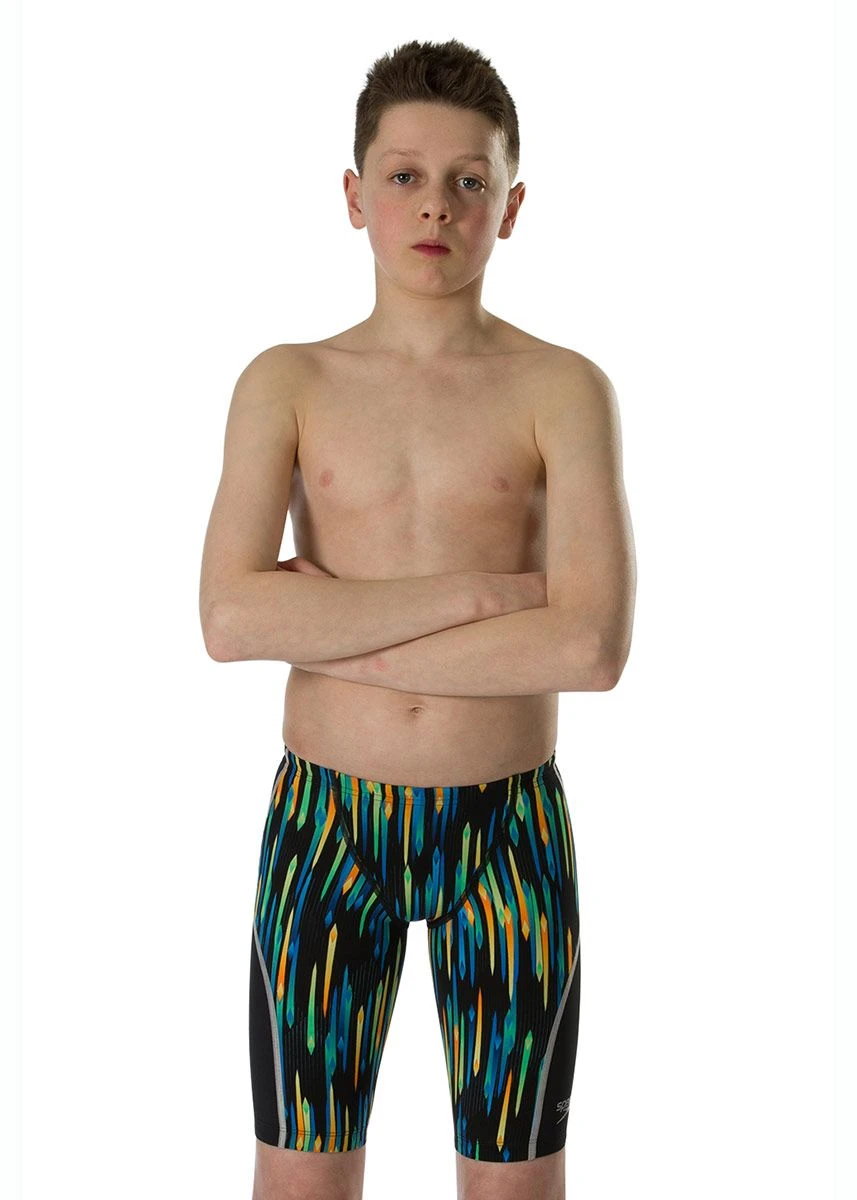 Speedo Boys Fastskin Junior LZR Racer X Jammer - Black / Chroma Blue / Brilliant Blue 5 Speedo Boys Fastskin Junior LZR Racer X Jammer - Black / Chroma Blue / Brilliant Blue - Image 3