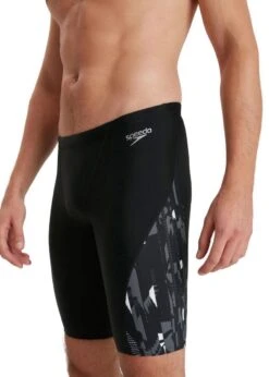 Speedo Allover V-Cut Jammer - Black/ Charcoal/ White