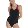 Speedo Plastisol Laneback Swimsuit - Black/ Magenta -Speedo Store 8 113893597 1