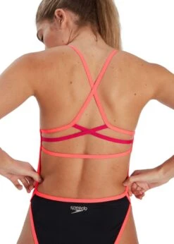 Speedo Glitchzone Placement Ribbonback Swimsuit - Black/ Multi -Speedo Store 8 11717h156 w3