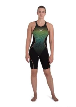 Speedo Fastskin LZR Pure Intent Openback Kneeskin - Stealth Hex