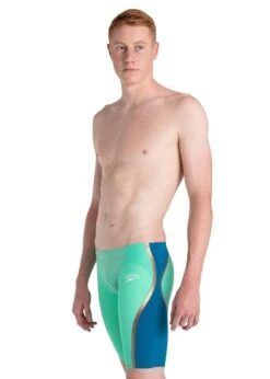 Speedo Men's Fastskin LZR Pure Intent Jammer - Green Glow / Nordic Teal