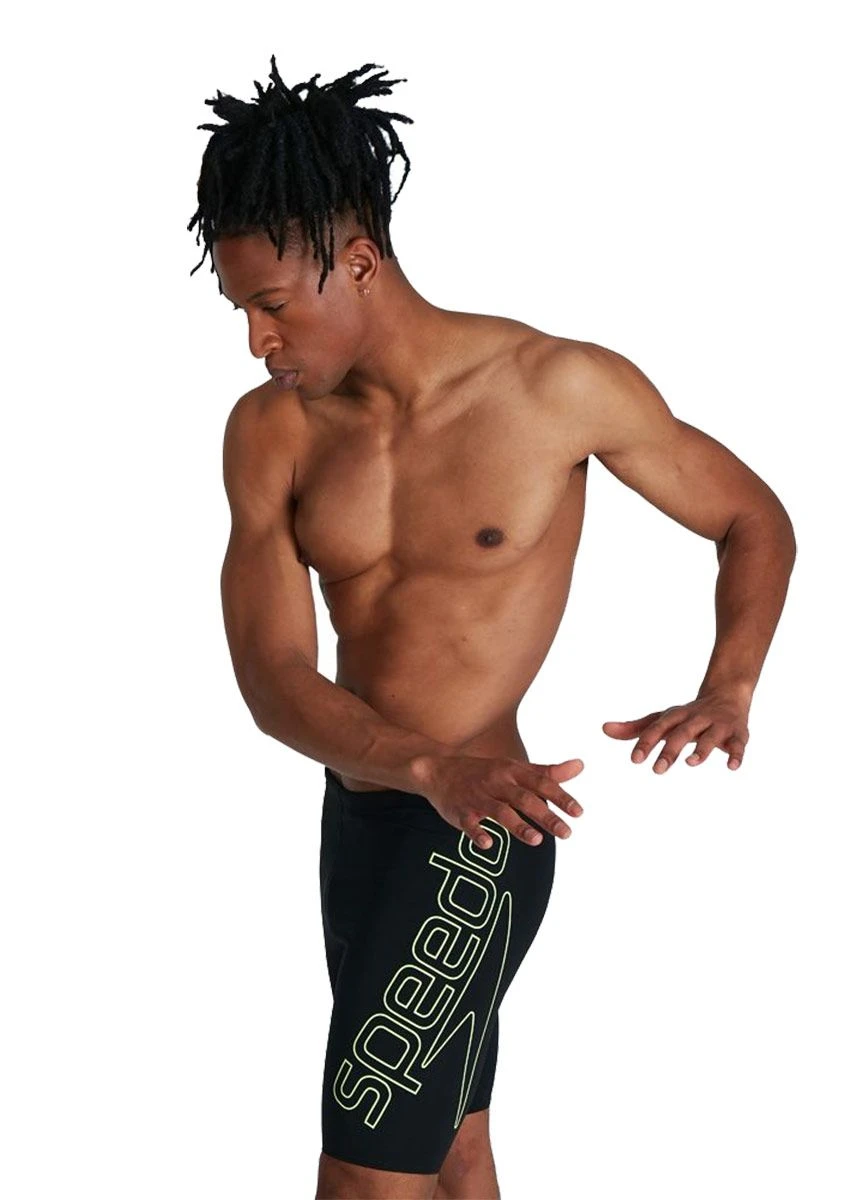 Speedo Boom Logo Placement Jammer - Black/ Bright Zest 3 Speedo Boom Logo Placement Jammer - Black/ Bright Zest