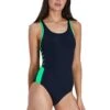Speedo Boom Logo Splice Muscleback Swimsuit - Ture Navy/ Fake Green 2 Speedo Boom Logo Splice Muscleback Swimsuit - Ture Navy/ Fake Green -Speedo Store 8 12900h135