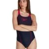 Speedo Medley Logo Medalist Swimsuit - True Navy/ Magenta -Speedo Store 8 13474h139 x4