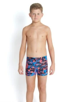 Speedo Boys Allover Aqua Shorts Blue/Red -Speedo Store 8 33162b043 a web