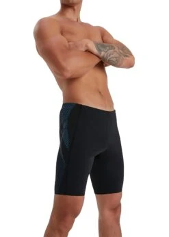 Speedo Tech Panel Jammer - Black/ Pool/ Charcoal