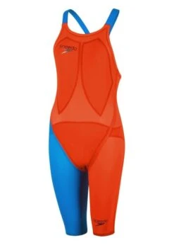 Speedo LZR Racer Elite 2 Closedback Kneesuit - Orange / Blue -Speedo Store clsoedback 03