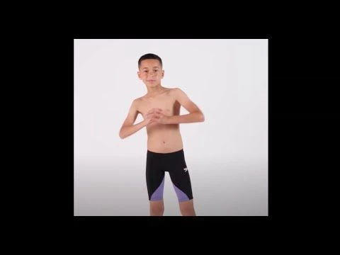 Speedo Fastskin Junior LZR Ignite Jammer - Black/ Miami Lilac 8 Speedo Fastskin Junior LZR Ignite Jammer - Black/ Miami Lilac - Image 6