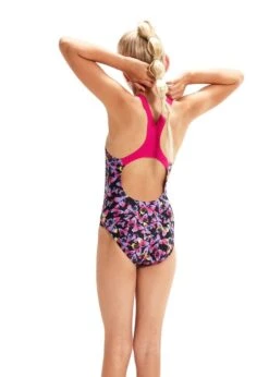 Speedo Girl's Allover Medalist Swimsuit - Black/ Rose Violet/ Miami Lilac/ Sunblaze -Speedo Store tumbnail 060bb638 9c1f 451f 85e7 82bdb694a165