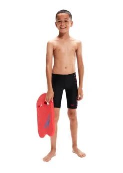Speedo Boy's Plastisol Placement Jammer - Black/ Fed Red/ Dapple Grey -Speedo Store tumbnail 080dfd21 8526 4551 b10b 1a12f90c9f7e