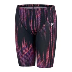 Speedo Boy's Fastskin Junior Endurance+ High Waisted Jammer - Black/ Phoenix Red/ Violet -Speedo Store tumbnail 086c1a21 3f40 48ca b3f9 8df149848390