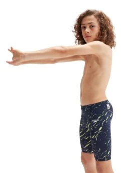 Speedo Fastskin Junior Endurance+ High Waisted Jammer - True Navy/ Miami Lilac/ Spritz