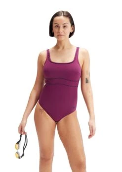 SPEEDO SHAPING CONTOURECLISPE 1 PIECE SWIMSUIT - BERRY COOL / TRUE NAVY -Speedo Store tumbnail 0f0389e8 6175 47cf 836e b68994e81991