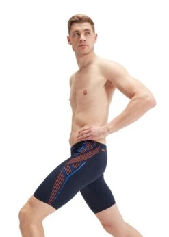 Speedo Tech Panel Jammer - True Navy/Volcanic Orange/True Cobalt