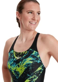 Speedo Women's Placement Digital Powerback Swimsuit - Black/ Adriatic/ Lime -Speedo Store tumbnail 10fa9235 57b0 4af9 bc21 6069367c235b