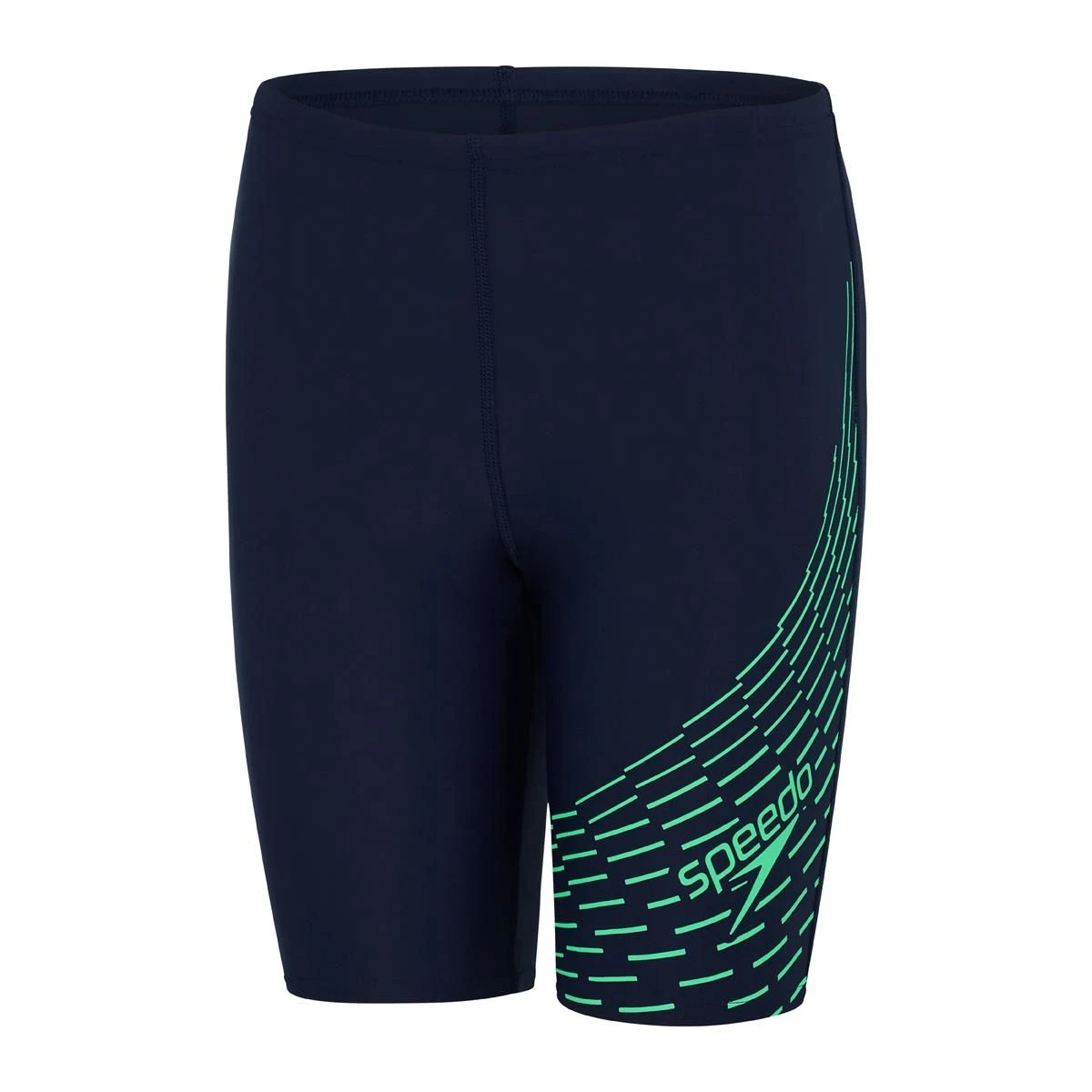 Speedo Boy's Medley Logo Jammer - Navy/ Fake Green 5 Speedo Boy's Medley Logo Jammer - Navy/ Fake Green - Image 3