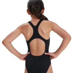 Speedo Girl's ECO Endurance+ Medalist Swimsuit - Black