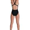 Speedo Placement Digital Powerback Swimsuit - Black/ Charcoal/ Green
