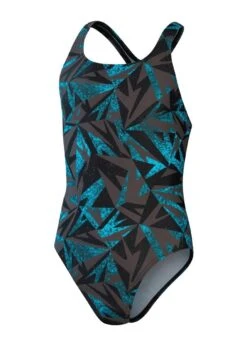 Speedo Girl's HyperBoom Allover Medalist Swimsuit - Black/ Bolt/ Dove Grey -Speedo Store tumbnail 1b3128ac 9ba9 4f85 a091 424deafc007c