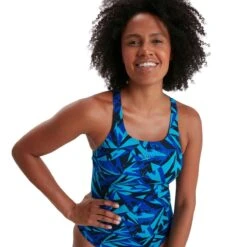 Speedo Boom Logo Allover Medalist Swimsuit - Navy/ Blue/ Pool -Speedo Store tumbnail 1e0f05b1 9511 4fa8 b4d3 5dde03669191