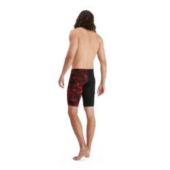 Speedo Allover V-Cut Jammer - Black/ Lava Red -Speedo Store tumbnail 21503d8a a20d 4769 8469 a9acee32aa45