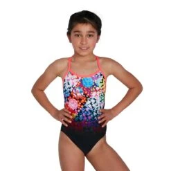 Speedo Girl's Polka Melt Placement Vback Swimsuit - Black/ Red/ Ultraviolet/ Adriatic/ Yellow -Speedo Store tumbnail 24024f40 4705 4b1c a037 4583b6311eeb