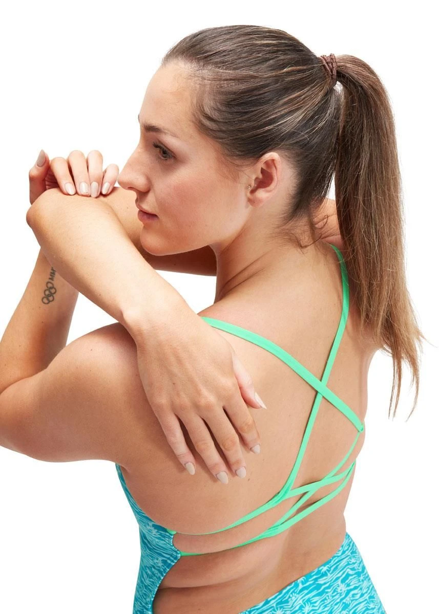 Speedo Allover Digital Lattice Back Swimsuit - Sundown Shores 8 Speedo Allover Digital Lattice Back Swimsuit - Sundown Shores - Image 6