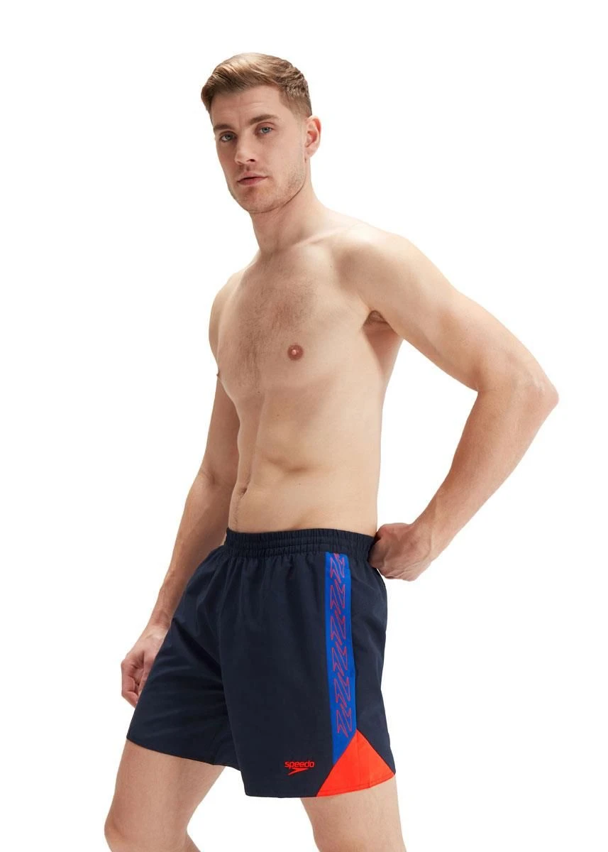 Speedo Hyper Boom Splice 16" Watershort - True Navy/Volcanic Orange/True Colbalt 4 Speedo Hyper Boom Splice 16" Watershort - True Navy/Volcanic Orange/True Colbalt - Image 2