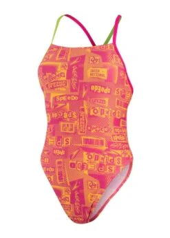 Speedo Ransom Logo Allover Tie-Back Swimsuit - Electric Pink/ Radient Yellow/ Lime -Speedo Store tumbnail 2c29c8df b318 47f6 b1da a650afc70cd1 1