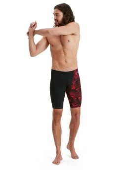 Speedo Allover V-Cut Jammer - Black/ Lava Red -Speedo Store tumbnail 309d9c50 83e7 47b2 9a45 0c46e3d4480f