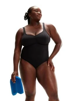 SPEEDO SHAPING AQUANITE 1 PIECE SWIMSUIT - BLACK