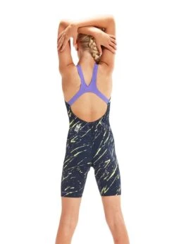 Speedo Fastskin Junior Endurance+ Kneeskin - True Navy/ Miami Lilac/ Spritz