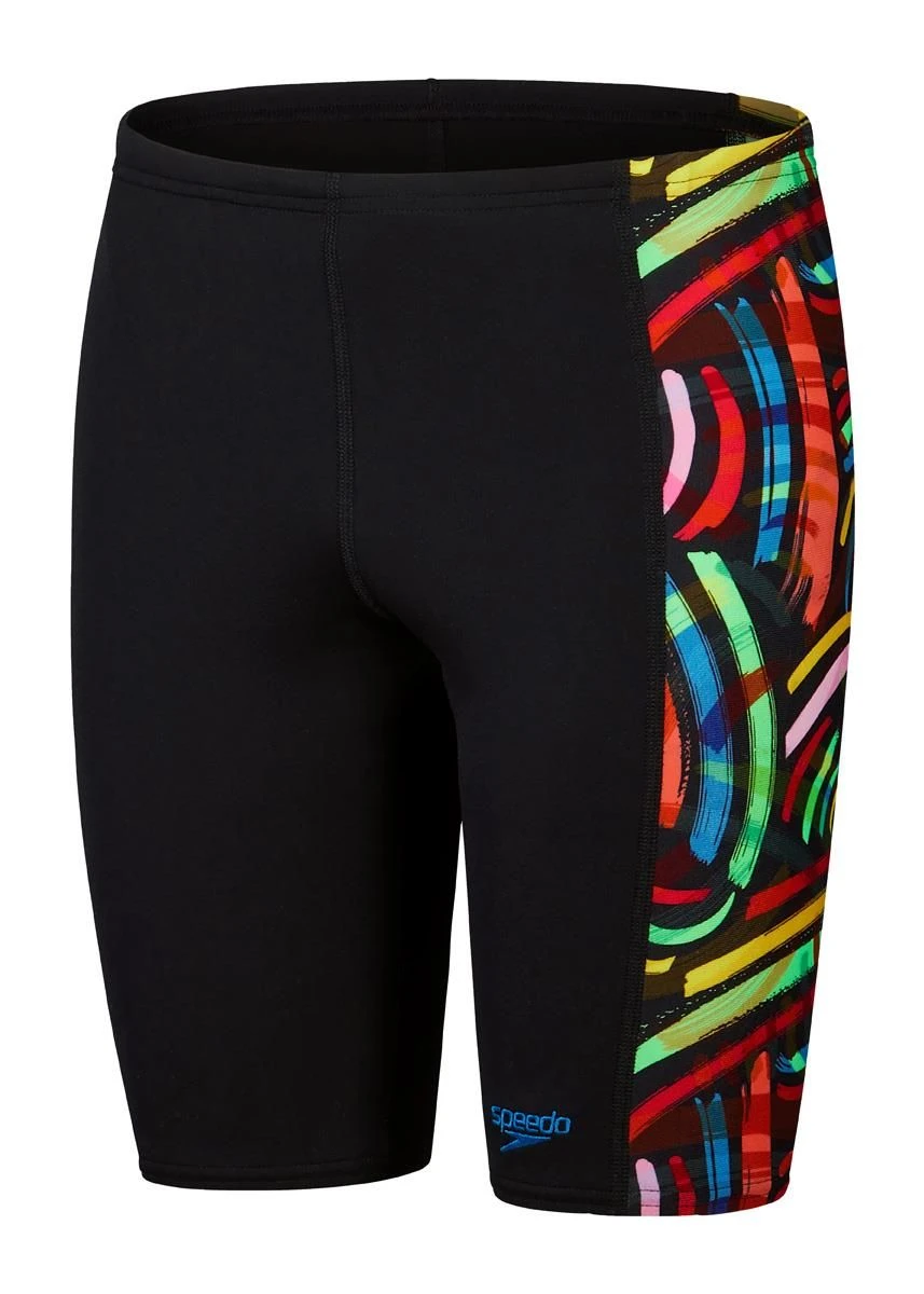 Speedo Boy's Digital Placement Jammer - Black/ Volcanic Orange/ Fluo Green/ Bright Yellow/ Lapis 6 Speedo Boy's Digital Placement Jammer - Black/ Volcanic Orange/ Fluo Green/ Bright Yellow/ Lapis - Image 4
