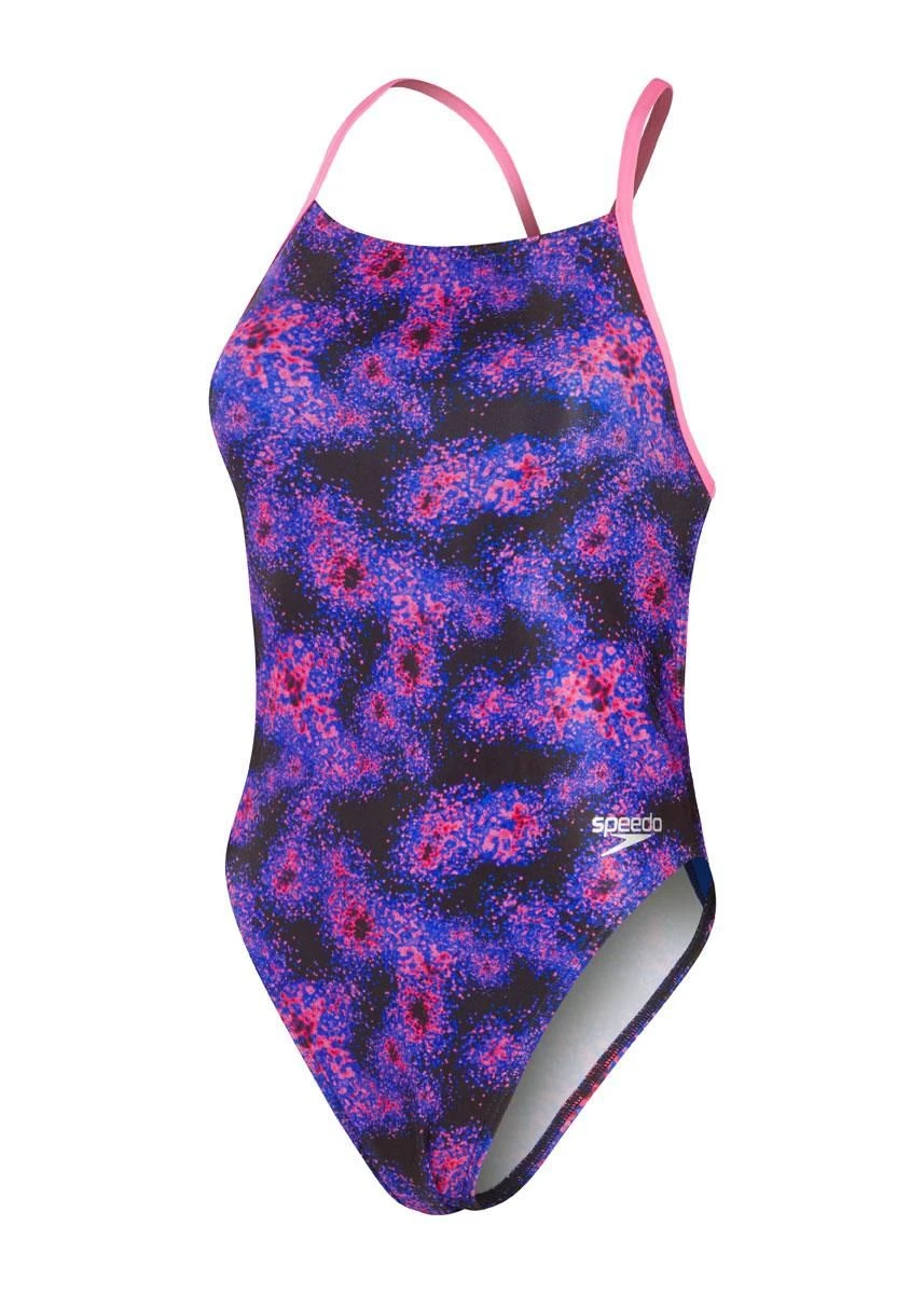 Speedo Allover Digital Lattice Back Swimsuit - Black/True Cobalt/Indigo Glow/Candy Vibe/Orchid Shine 7 Speedo Allover Digital Lattice Back Swimsuit - Black/True Cobalt/Indigo Glow/Candy Vibe/Orchid Shine - Image 5