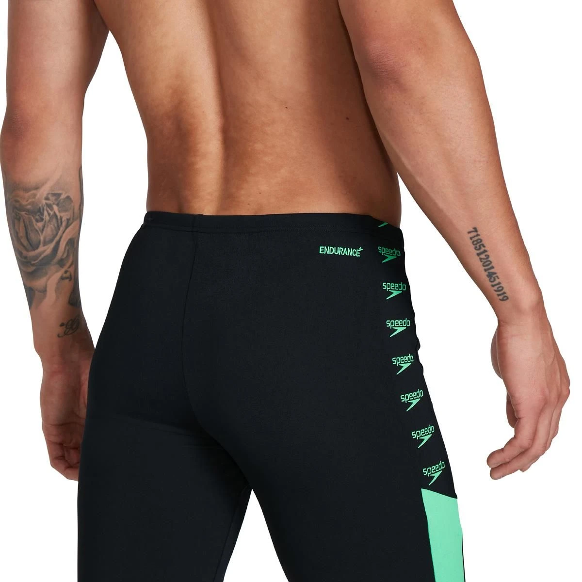 Speedo Boom Logo Splice Jammer - Black/ Fake Green 5 Speedo Boom Logo Splice Jammer - Black/ Fake Green - Image 3