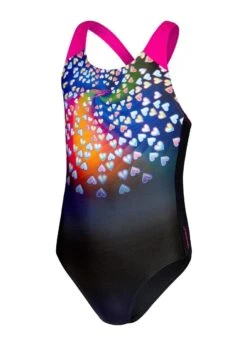 Speedo Girl's Digital Placement Splashback Swimsuit - Black/ Punchy Pink/ Blue Flame/ Bright Yellow -Speedo Store tumbnail 456ad667 f461 41d7 8a70 1a3ef47066b1